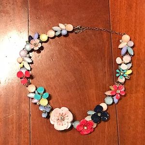 Spring floral statement necklace